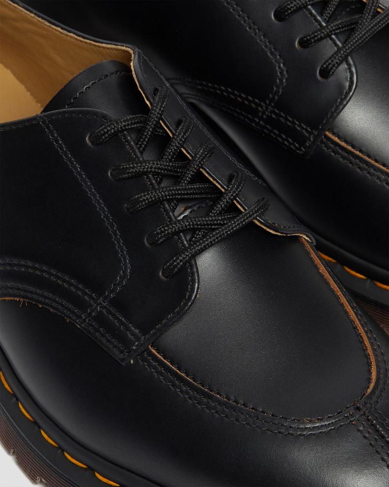 Dr Martens 2046 Vintage Smooth Læder Oxford Sko Herre Sort | DK 611MQZ
